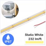 5m White COB LED Strip Light - COB Series LED Tape Light - Up To 232 lm/ft - IP65 - 24V - 2700K / 3000K / 4000K / 5000K