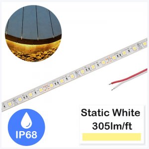 5m White LED Strip Light - Radiant Series LED Tape Light - 24V - IP68 Waterproof