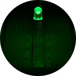 5mm Green LED - 525 nm - T1 3/4 LED w/ 45 Degree Viewing Angle