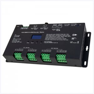 12 Channel LED DMX512 and RDM Decoder / Master - 5A/CH - 12-24V - OLED Display - DS-DMX125