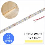 5m White Weatherproof LED Strip Light - Eco Series Tape Light - IP64 - 12V / 24V