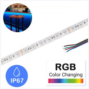 5m RGB LED Strip Light - Color-Changing LED Tape Light - 12V / 24V - IP67 Waterproof - RGB - 196.9in (16.40ft)