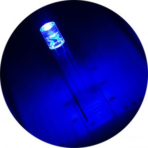 5mm Blue LED - 470 nm - T1 3/4 LED w/ 120 Degree Viewing Angle