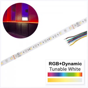 5m RGB+CCT LED Strip Light - Color-Changing LED Tape Light - 12V / 24V - IP20 - RGB+CCT - 196.9in (16.40ft)