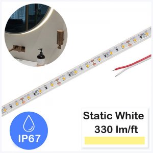 5m White LED Strip Light - HighLight Series Tape Light - 12V / 24V - IP67 Waterproof