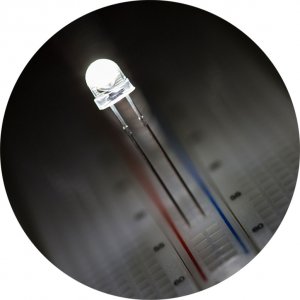 5mm Cool White LED - 5450K - T1 3/4 LED w/ 75 Degree Viewing Angle