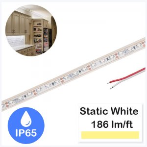 5m White LED Side Emitting Strip Light - 12V - IP65