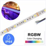 5m RGB+W LED Strip Light - Color-Changing LED Tape Light - 12V / 24V - IP64 Weatherproof - 3000K / 4000K / 6500K - 196.9in (16.40ft)