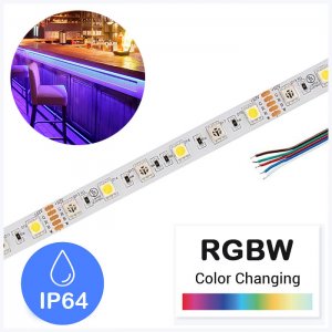 5m RGB+W LED Strip Light - Color-Changing LED Tape Light - 12V / 24V - IP64 Weatherproof - 3000K / 4000K / 6500K - 196.9in (16.40ft)