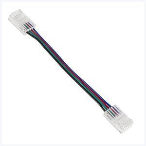 4" Solderless Clamp-On Jumper Connector - 10mm RGB LED Strip Lights