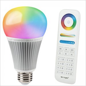 A19 MiBoxer RGB+Tunable White Smart LED Bulb - Hubless - 9W - 60W Equivalent - 850 Lumens - Optional RF Remote