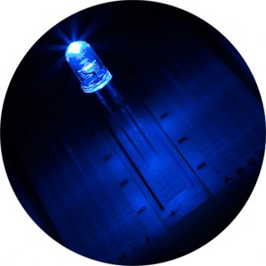 5mm Blue LED - 470 nm - T1 3/4 LED w/ 15 Degree Viewing Angle