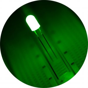 5mm Green LED - 510 nm - T1 3/4 LED w/ 360 Degree Viewing Angle