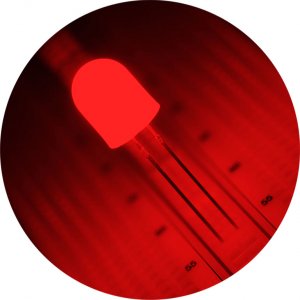 8mm Red LED - 625 nm - 360 Degree Viewing Angle