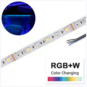 5m RGB+W LED Strip Light - Color-Changing LED Tape Light - 12V / 24V - IP20