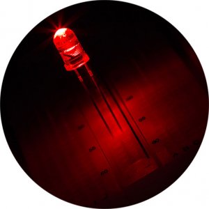 5mm Red LED - 631 nm - T1 3/4 LED w/ 15 Degree Viewing Angle