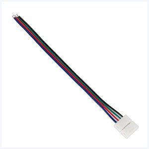 Solderless Clamp On Pigtail Adapter for 10mm RGB LED Strip Lights - 6" - STN10-4HCPT-15