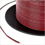 PVC Insulated 24 Gauge Wire - Two Conductor Power Wire - 24 AWG - Per Foot