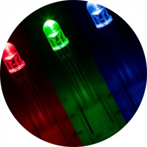 5mm Clear Tri-Color LED - RGB T1 3/4 LED w/ 15 Degree Viewing Angle