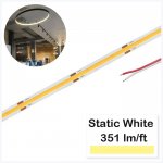 5m White COB LED Strip Light - COB Series LED Tape Light - High CRI - 12V / 24V - IP20