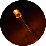 5mm Yellow LED - 595 nm - T1 3/4 LED w/ 30 Degree Viewing Angle