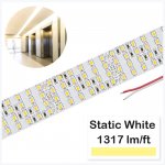 5m White LED Strip Light - Highlight Series LED Tape Light - High-CRI Quad Row - 24V - IP20 - 1,317 lm/ft