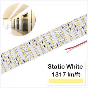 5m White LED Strip Light - Highlight Series LED Tape Light - High-CRI Quad Row - 24V - IP20 - 1,317 lm/ft