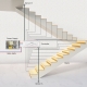 Intelligent Motion Sensor LED Stair Lighting Kit KMG-COB3233, 40 Inches Long Cool White 6000K Cuttable Flexible LED Strip Light for Indoor LED Stair Lights LED Step Lights