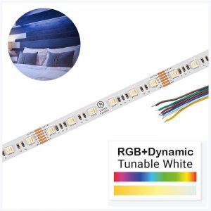 5m RGB+CCT LED Strip Light - 5-in-1 Color-Changing LED Tape Light - 24V - IP20 - RGBCCT - 196.9in (16.40ft)