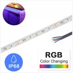 5m RGB LED Strip Light - Submersible LED Tape Light - 24V - IP68 Submersible - RGB - 196.9in (16.40ft)