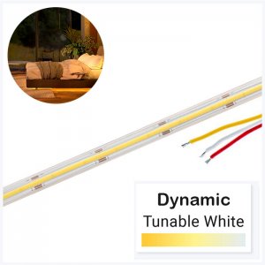 5m Tunable White COB LED Strip Light - COB Series LED Tape Light - 2700K-6500K - IP65 - 24V